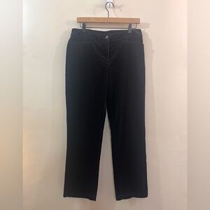 Eileen Fisher Women's Small Slim Straight Leg Velvet Pants Black